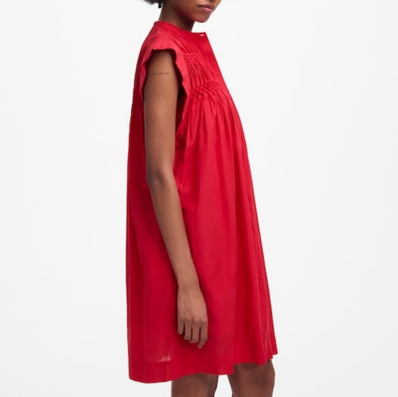 Madewell Embroidered Pleated Mini Dress - Picture 2 of 7